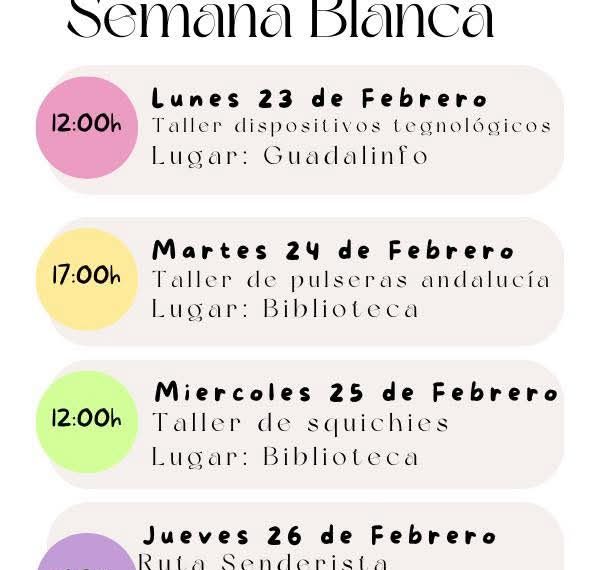 Algatocín organiza diferentes actividades para Semana Blanca