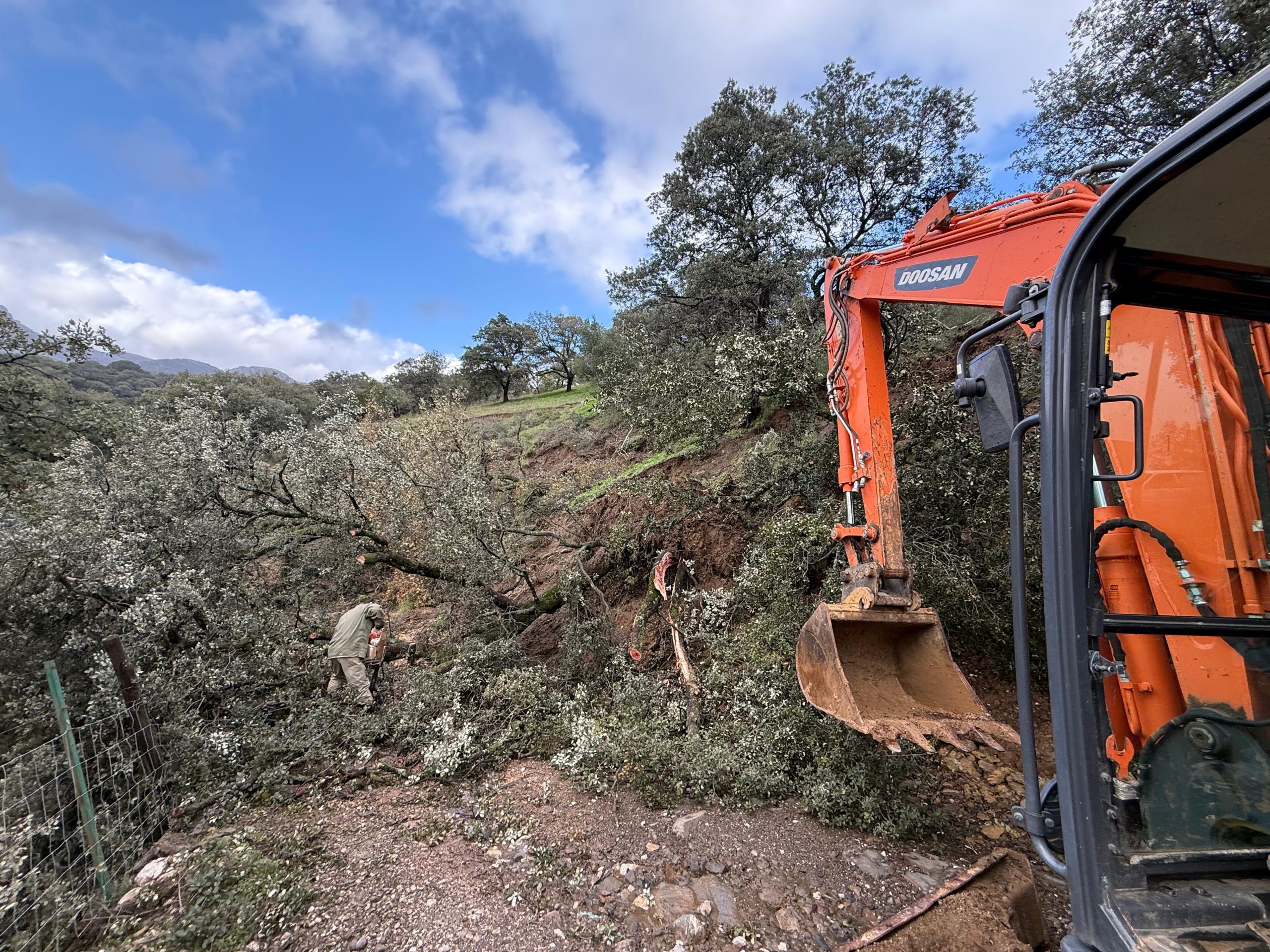 Alpandeire actuará en dos caminos rurales tras los graves daños provocados por las lluvias