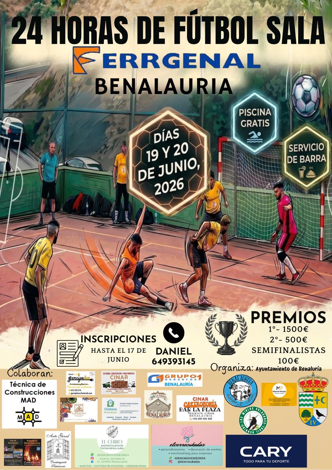 Benalauría presenta la XIV edición de sus 24 Horas de Fútbol Sala