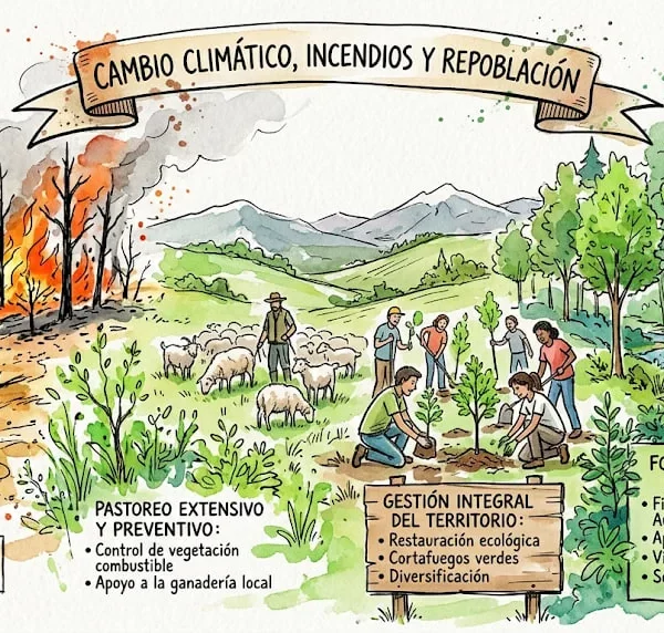 Repoblar el campo y recuperar el pastoreo, una estrategia frente a los incendios
