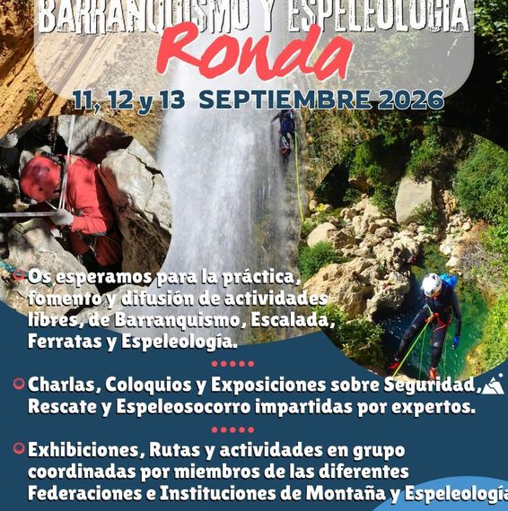 Ronda reunirá a más de cien aficionados en las IV Jornadas de Montaña, Barranquismo y Espeleología