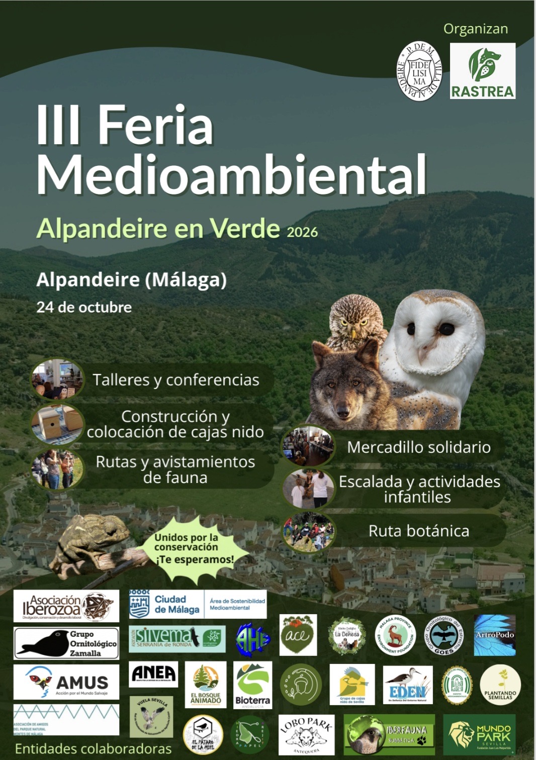 Alpandeire celebrará el 24 de octubre la III edición de su Feria Medioambiental ‘Alpandeire en Verde’